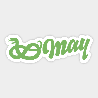 May Bud Green Snake Sticker